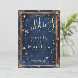 Invitation Starry Night Romance Mariage