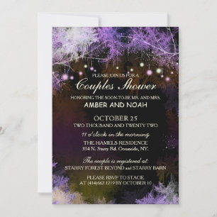 Invitation Starry Soir Forêt Mariage Couples Douche