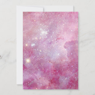 Invitation Starry Space Light Aquarelle rose Stars Galaxy