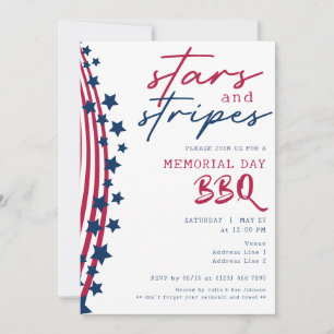 Invitation Stars and Stripes Journée du Souvenir du Drapeau A