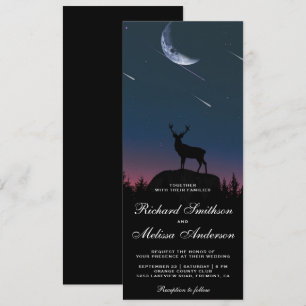 Invitation Stars de tir ciel de la nuit de la lune de forêt M
