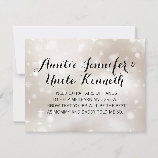 Invitation Stars Gold Serez-Vous Mes Parents (Devant)