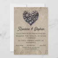 Steampunk Coeur des engrenages Mariage