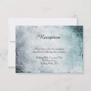 Invitation Steampunk Réception de mariage Coeur Turquoise