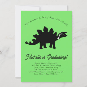 Invitation Stegosaurus Dinosaur Dino Graduation Party