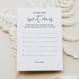 Invitation STELLA Guess the Sweet Mess Game Card