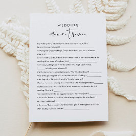 Invitation STELLA Movie Trivia Fête des mariées Jeu