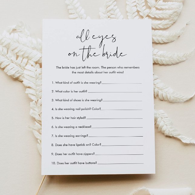 Invitation STELLA Tous Les Yeux Sur Le Jeu De Fête des mariée (Créateur téléchargé)