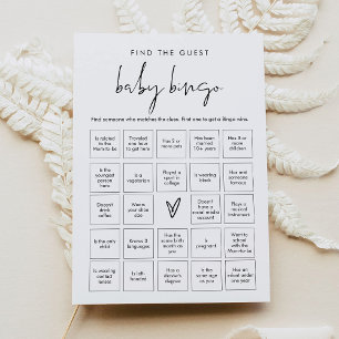 Invitation STELLA Trouve L'Invité Baby Bingo Game Card