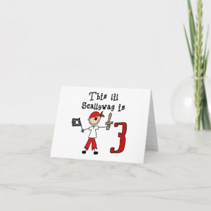 Invitation Stick Pirate 3rd Birthday Fill-in Invite