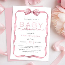 Sticker Baby shower Coquette Merci - Élégant P