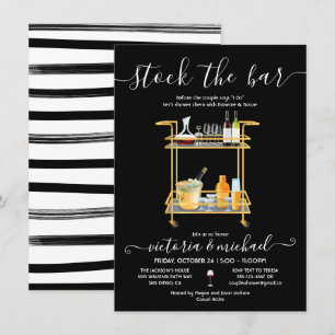 Invitation Stock Bar Cocktail bar panier Engagement Partie I