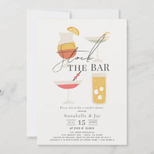 Invitation Stock Bar Cocktail Couples Douche