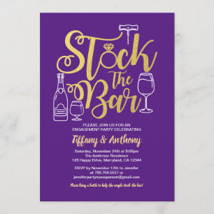 Invitation Stock bleu, partie d'invitation à l'bar