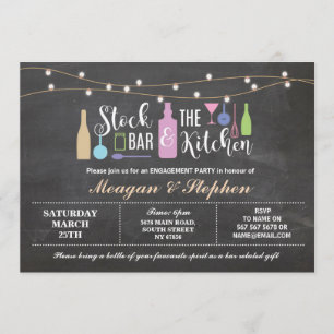 Invitation Stock Couples du Bar & Kitchen Engagement Party