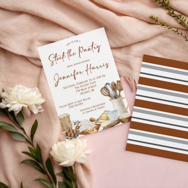 Invitation Stock de la Fête des mariées à thème de la cuisine (Créateur téléchargé)