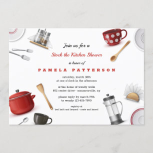 Invitation Stock de la Fête des mariées de cuisine