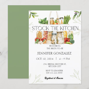 Invitation Stock de la Fête des mariées de Cuisine de la cuis
