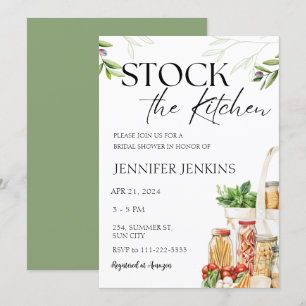 Invitation Stock de la Fête des mariées de Cuisine de la cuis
