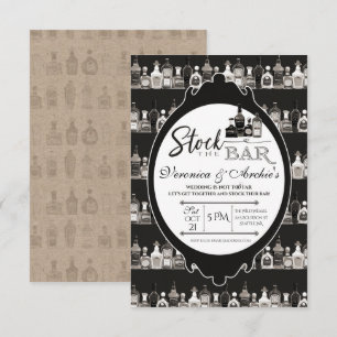 Invitation Stock de l'invitation Wedding shower du Bar Couple