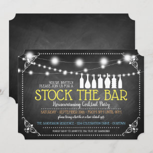 Invitation Stock du Bar House Cocktail Party