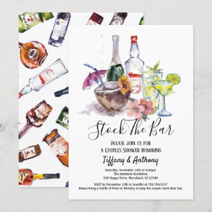 Invitation Stock du Bar Tropical Engagement Party