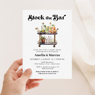 Invitation Stock le Wedding shower du Bar Couple