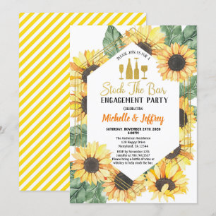Invitation Stock Sunflower The Bar Engagement Party