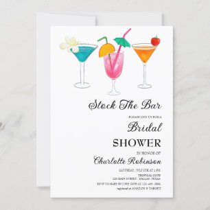 Invitation Stock The Bar Fête des mariées