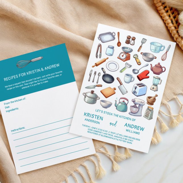 Invitation Stock the Kitchen Modern Couples Wedding Shower (Créateur téléchargé)