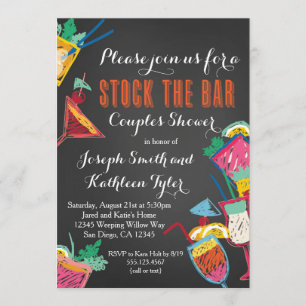 Invitation Stockez l'invitation de wedding shower de couples
