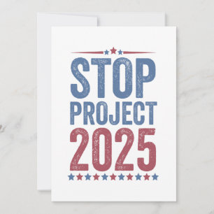 Invitation Stop Project 2025 Trump Harris American Patroitic