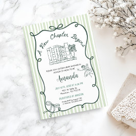 Invitation Storybook Green Baby Shower