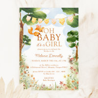 Storybook Woodland Fox Oh Baby Girl Douche