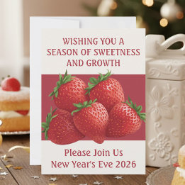 Invitation Strawberry New Year's Eve Berry