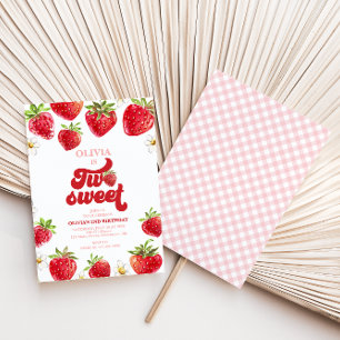 Invitation Strawberry Two Sweet 2e Anniversaire