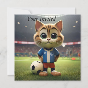 Invitation "Striker Purr-fect : Le Chat de Football 3D"