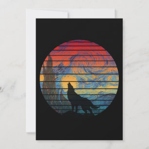 INVITATION STYLE ABSTRAIT HURLEMENT DE LOUP