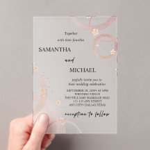 Invitation Style Acrylique givré Arch Serenity
