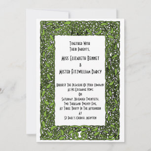 Invitation Style Art Déco Gui Noël Hiver