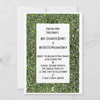 Invitation Style Art Déco Gui Noël Hiver