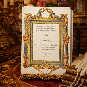 Invitation Style baroque rococo coloré de l'ère victorienne r