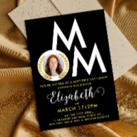Style Black White Gold Maman Laurel Wreath Typo