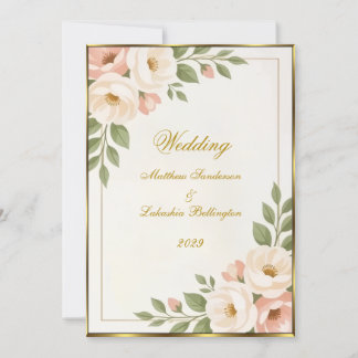 Invitation Style Boho mariage Beau Moderne Sophistiqué