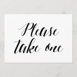 Invitation Style calligraphie "S'il vous plaît prendre un" SI