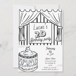 Invitation Style comique d'anniversaire 2D
