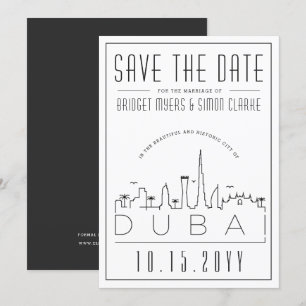 Invitation Style de Décoration de Mariage de Dubaï Skyline Sa