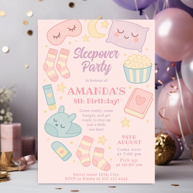 Invitation Style de fête de bois en rose pour le plaisir d'an (Créateur téléchargé)