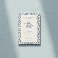 Style de luxe Crème bleue mariage floral