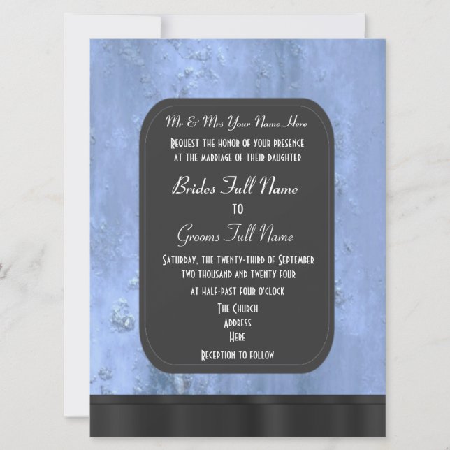 Invitation Style de tableau de bord urbain mariage alternatif (Devant)